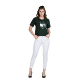 Astron – Women’s Magyar Sleeve Green Color Cotton T-Shirt